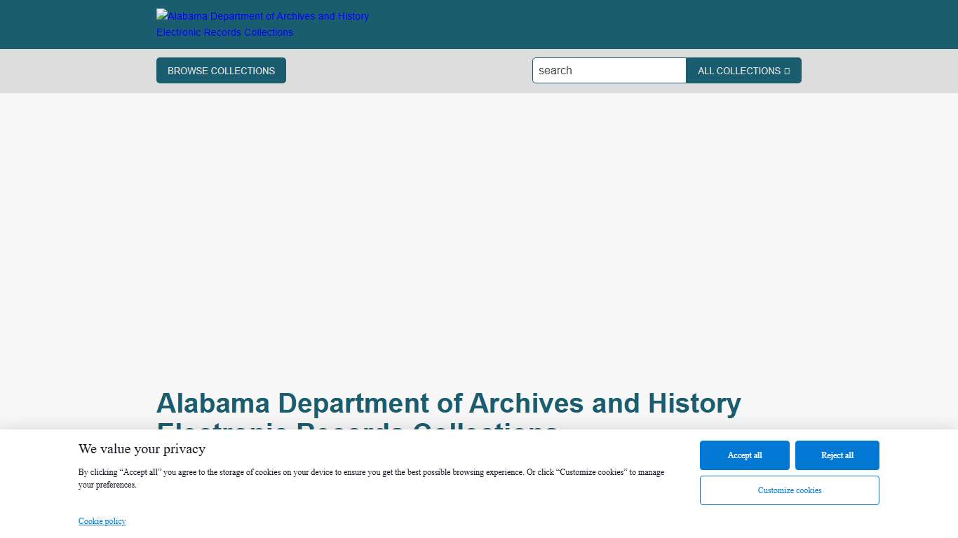 | Alabama Department of Archives and History Electronic Records Collections